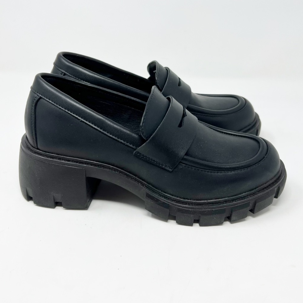 Steve Madden Chunky Lug Sole Loafers Black Size 7.5